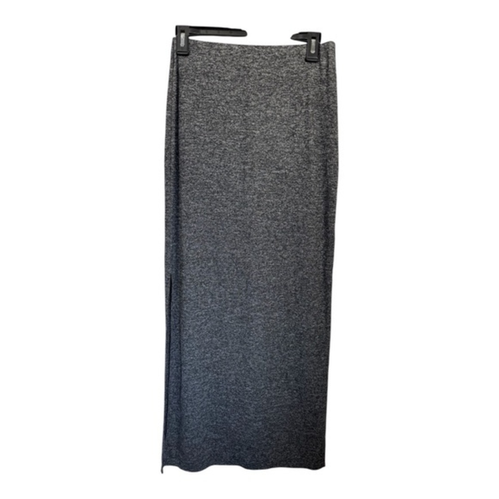 Babaton Skirt Womens Size Medium Gray Aritzia Soft Knit Sid Slits Charcoal Pull